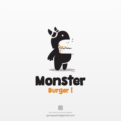 monster burger brand branding design doublemeaning dualmeaning illustration logo logodesign logodesigns monster vector