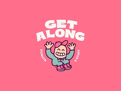 Get Along Donuts branding bright coffee coffee shop colorful donut shop donuts happy joy local pastry small business sweet tampa