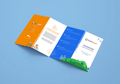 TravelSquare Leaflet Mockups Front branding brochure brochure design brochure mockup clean design colorful design design illustration illustration art leaflet leaflet design leaflets marketing campaign marketing collateral mockup mockup design mockups travel agency typography vector