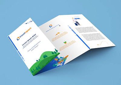 TravelSquare Leaflet Mockups Back branding brochure brochure design brochure mockup clean design colorful design design illustration illustration art leaflet leaflet design leaflets marketing campaign marketing collateral mockup mockup design mockups travel agency typography vector