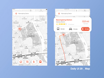 Daily UI 29/100 - Map app dailyui dailyuichallenge design flat map maps mobile ui ux web website