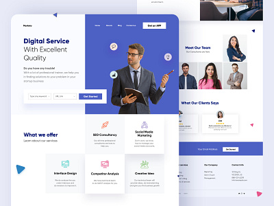 Digital Agency Website design homepage illustration interface landing page ui uidesign web webdesign website