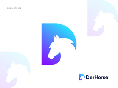 D + Horse Logo | Negative space, Modern, Minimal Logo design a b c d e f g h i j k l m n animal logo branding colorful gradient logo d logo horse horse logo identity designer logo design mark symbol icon minimal logo modern logo negative space o p q r s t u v w x y z pegasus pony equine power fast speed simple design unicorn equestrian vector mascot cute animal