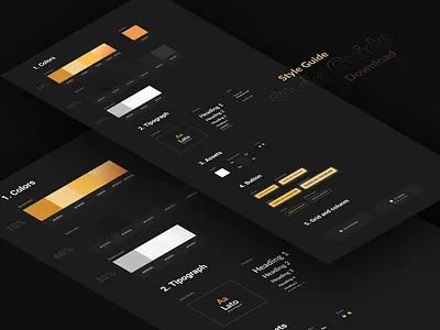 Dark Style Guide Download components dark mode dark theme dark ui design designsystem download figma interface style guide styleguide ui ux web