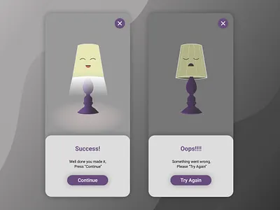 Flash Message 011 app continue daily ui 011 dailyui dailyuichallenge design error figma flash message flash messages illustrations mobile ui success try again ui ux