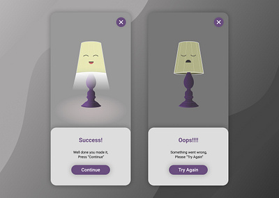 Flash Message 011 app continue daily ui 011 dailyui dailyuichallenge design error figma flash message flash messages illustrations mobile ui success try again ui ux