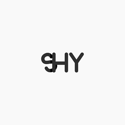 Shy typography concept design inspiration typography word as image wordmark