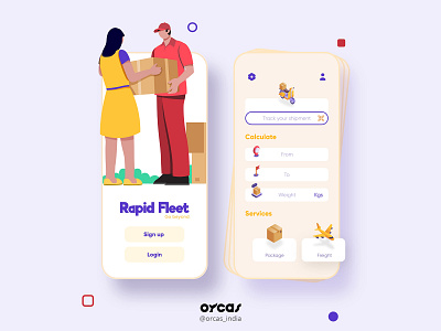 📦 Logistics app | UI design app app design design illustration logistics orcas india ui ui ux uidesign uiux uxdesign