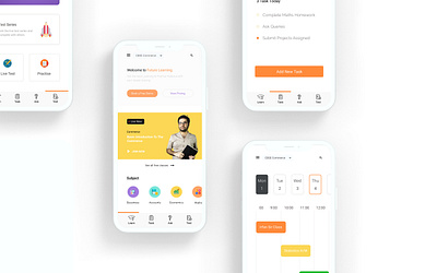 E Learning App app color course daily ui design design thinking digital art education website flat graphics interface learning platform lessons minimal online course online education student typography ui uiux