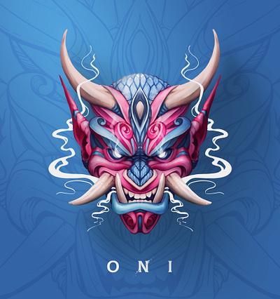 Oni character colorful art design dragon fantasy fantasyart illustration paint photoshop
