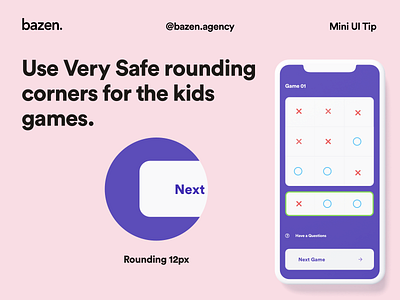 Mini UI Tip - Very Safe bazen agency button button design button style button ui buttons calltoaction corner radius cta cta button design tip design tips radio button radius rounding ui ui buttons ui design ux