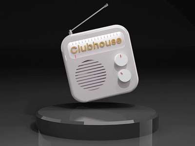 Clubhouse 3d animat animation app blender3d branding club clubhouse design freeradio icon illustration radio ui ux