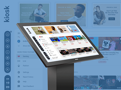 Kiosk Mockup || Design UI for Car seat back site Tablet