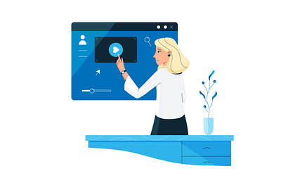 Join Us! blue and white business characterdesign company digitalart flatdesign flatillustration graphicdesign intranet office officeworker teamwork vector