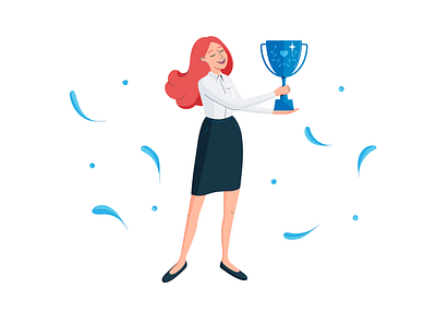 Be number one! best shot blue and white business character characterdesign company cup digitalart flatdesign flatillustration office officeworker vector vectordesign vectorillustrator victory winner