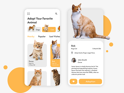 Adopt Pet adobe xd app design figma illustration minimal ui ux wireframing xd