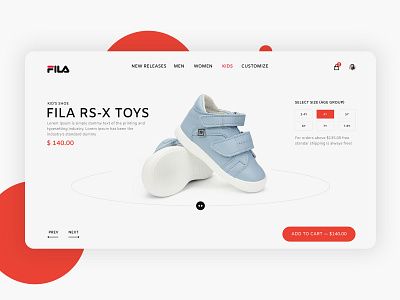 Kids Shoes Web Design adobe xd figma illustration minimal ui ux web design webdesign website wireframing xd