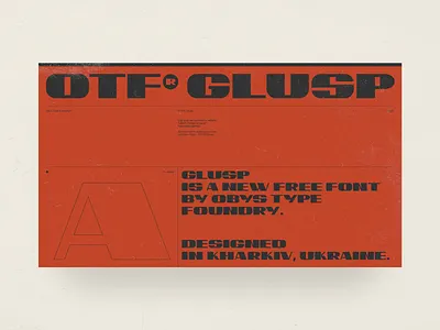 OTF® Glusp black design font font design font family fonts free minimal swiss type typeface typography ussr