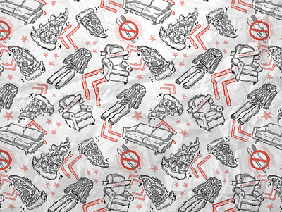 Pizza Hut Greaseproof Paper branding design illustration packaging pizza pizza hut