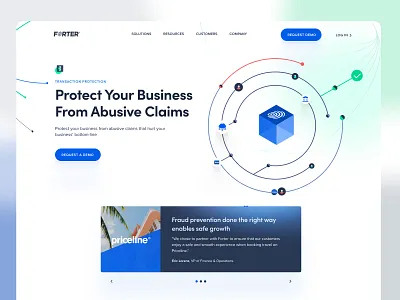 Illustrations for Forter designer freelance illustration minimal typography ui ux vector web website