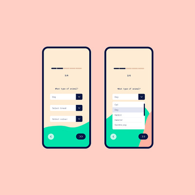 027 #DailyUI Dropdown Menu app design branding dailyui dailyui027 dailyuichallenge design dogs dropdown dropdown menu onboarding onboarding ui pet app pets ui ui design ux
