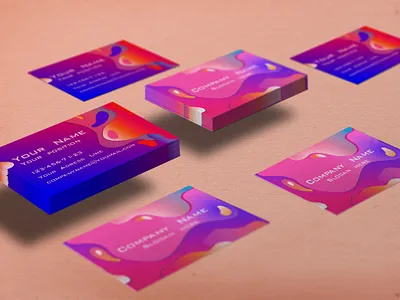 Bright liquid business card branding design digitalart logo typography vector