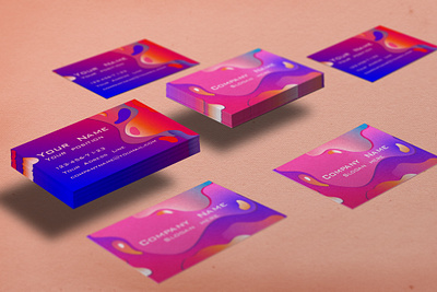 Bright liquid business card branding design digitalart logo typography vector