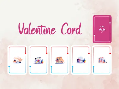 Valentine Card Illustration background banner card cute day decoration design gift greeting happy heart illustration love pink poster romantic template text valentine vector