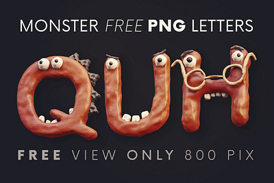 Plasticine Monsters - Free 3D Lettering 3d 3d letters alphabet deeezy font for kids free free font free graphics free typography freebie freebies funny lettering monsters plasticine playdoh playful png typography