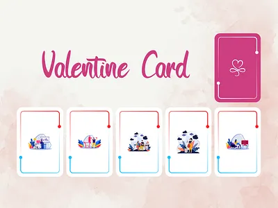 Valentine Card Illustration background banner card cute day decoration design gift greeting happy heart illustration love pink poster romantic template text valentine vector