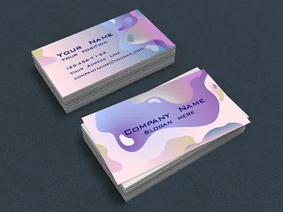 Рastel business card art branding design digitalart logo typography vector