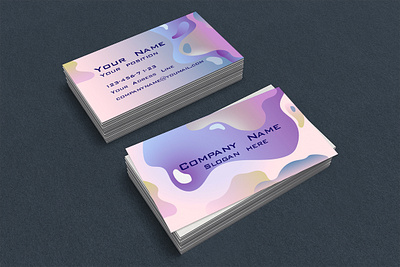 Рastel business card art branding design digitalart logo typography vector