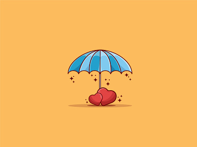 Love Protected art cartoon design digital art graphic illustration love outline protected umbrella vector