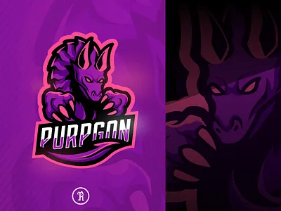 Purpgon art character csgo design dota2 dragon dragons esport fortnite game gaming illustration logo mascot sport sports branding stream team twitch vector