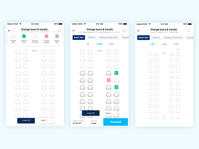 Bus seat Selection app booking bus bus booking design icon mobile mobile app paytm seat seat selection travel trip planner