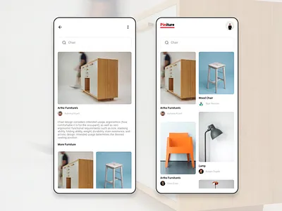 Piniture - Furniture Idea App app bank app design furniture furniture app furniture design furniture website mobile app mobile app design pinterest ui uiux ux vector
