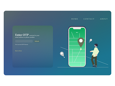 Enter OTP | Sample Website Design design otp ui ux web