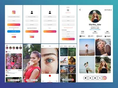 Instagram App Redesign app branding logo print design instagram instagram banner instagram template typography ui ux vector web website