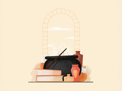 And My Wand Full grit harry potter hogwarts illustration magic photoshop potion print texture vector wand wizzard