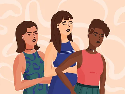 Woman Power Illustrations for UI free freebies illustration illustration design illustrations illustrations／ui illustrator system ui ux