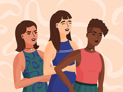 Woman Power Illustrations for UI free freebies illustration illustration design illustrations illustrations／ui illustrator system ui ux