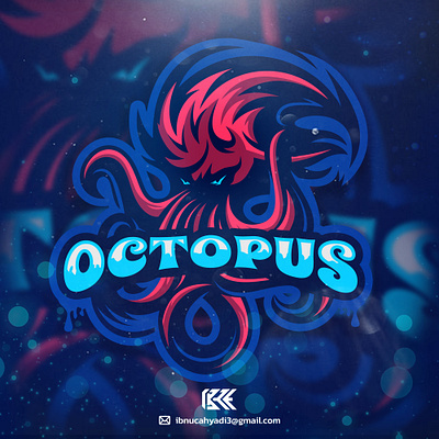 Octopus Mascot Logo esport gaming logo esportlogo fishinglogo illustration logo logo game mascot mascotlogo ocean octopus