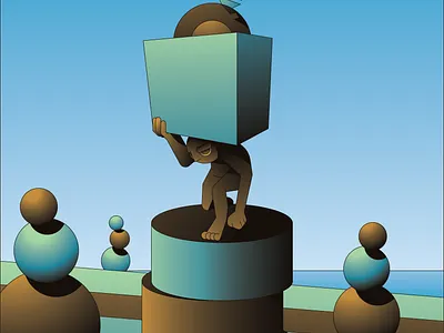 Bronze brand design flat gradient icon illustration illustrator minimal simple vector