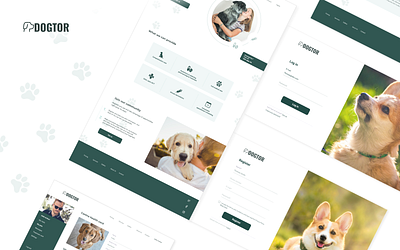 DOGTOR UI/UX web design design dog figma project ui ui ux ux veterinary webdesign