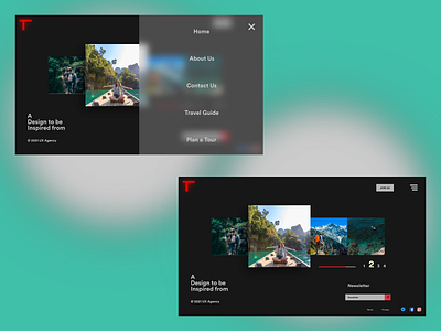 Travel agency Desktop View - Dark Mode dark mode dark theme design frontend frontend design frontend development illustration interface ui uiux design ux web design