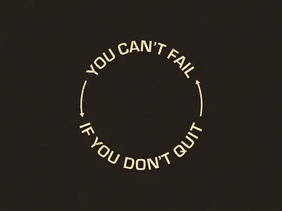 Self motivation fail failure inspiration motivation motivational quotes quit quote radial type typography art