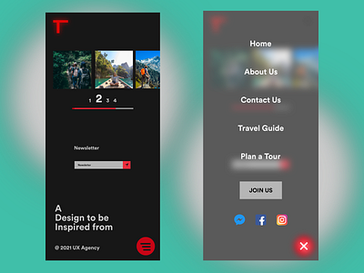 Travel agency Mobile View - Dark Mode dark mode design frontend design illustration interaction interface ui uidesign uiux design ux uxdesign web design