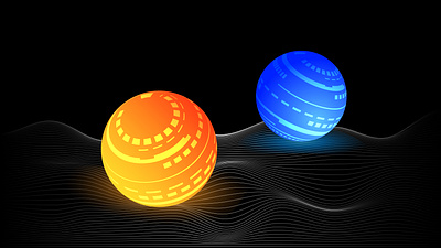 Glowing spheres art graphicdesign illustration illustrator