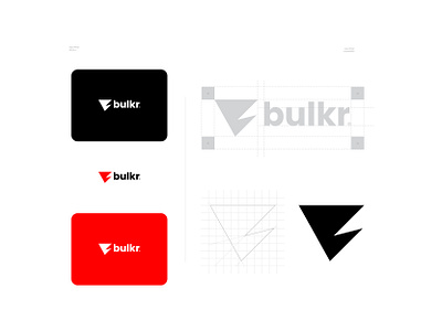 Bulkr Software Logo Design 2d brand identity brand visual branding brands colour company design designer graphic design gym illustration lettermark logo logofolio logos minimal software startup vector