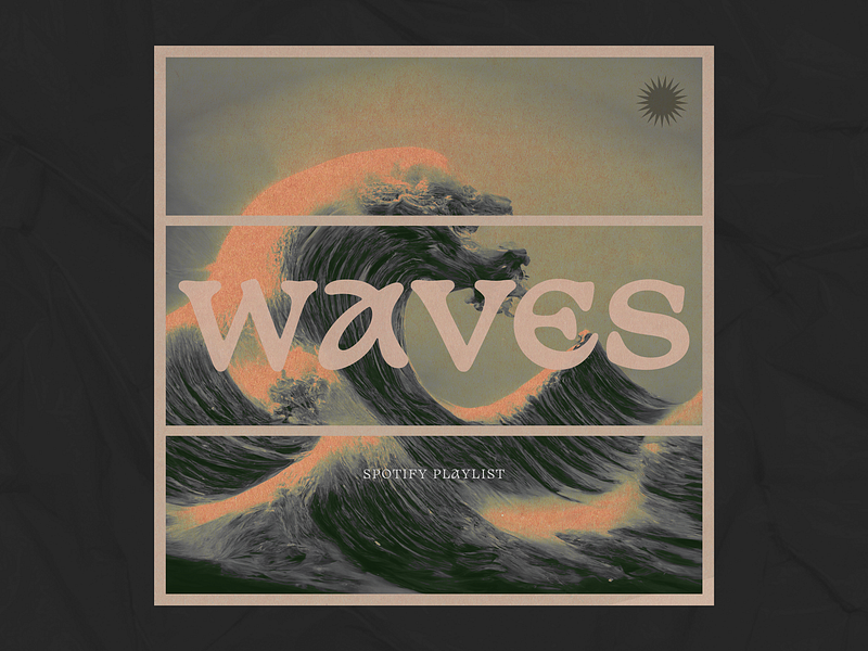 Waves Playlist colors design illustration midjourney music psych psychedelic thecamiloes waves
